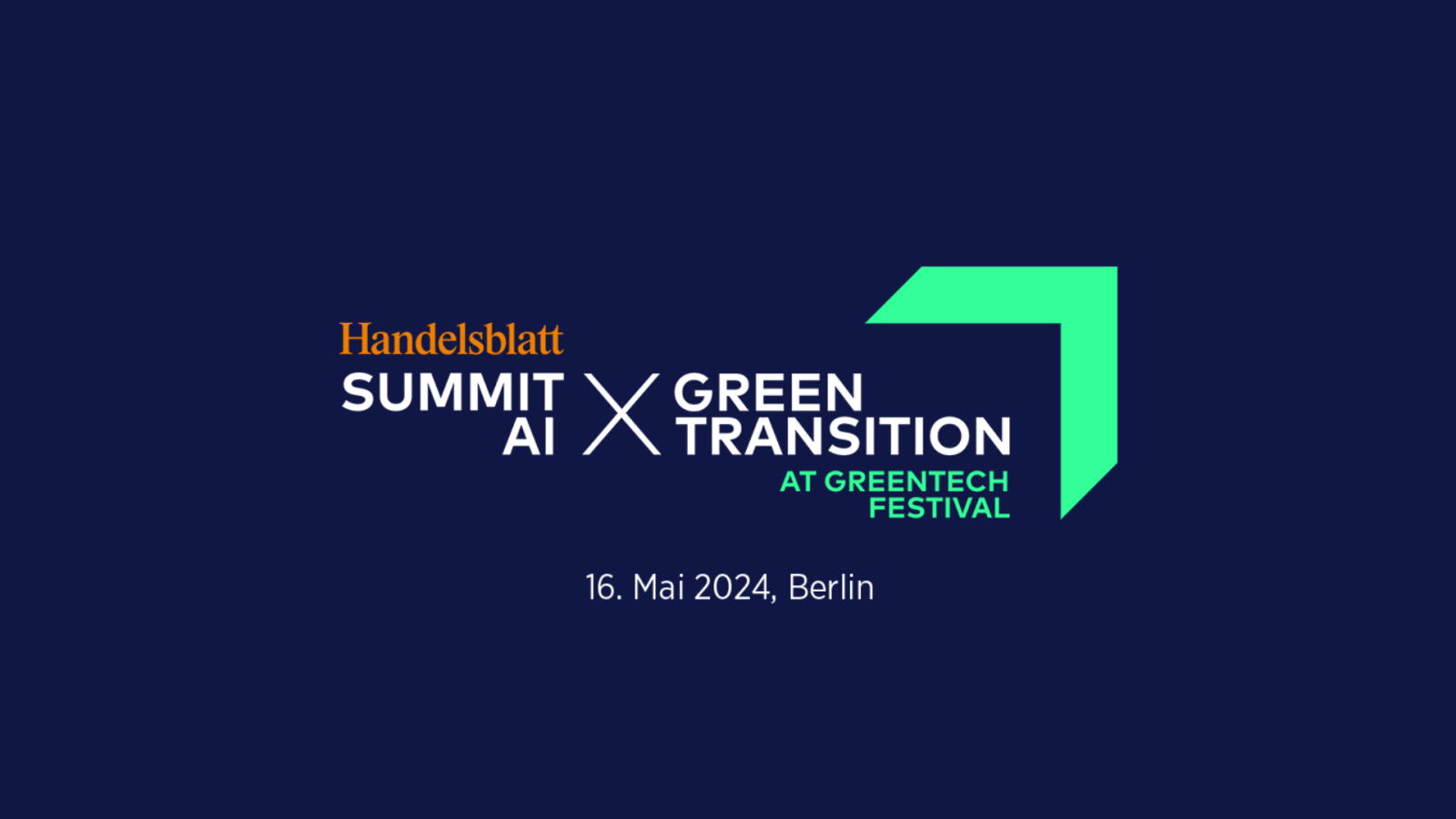 Logo Handelsblatt Summit AI X Green Transition at Greentech Festival