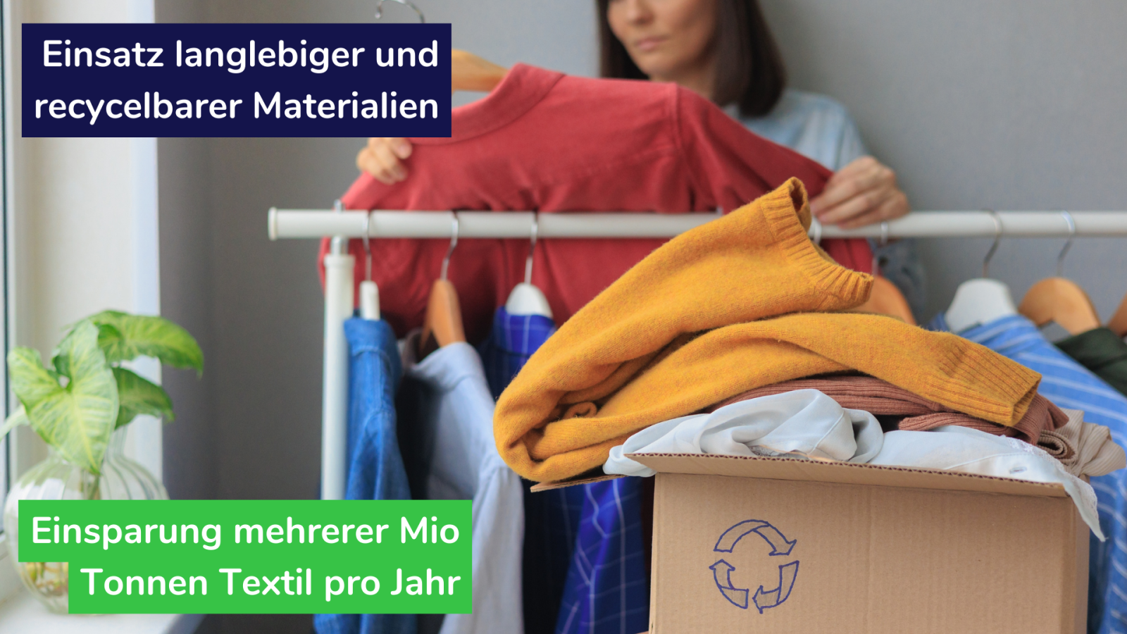 Einsparung von Textilien durch die Verwendung langlebiger und recyclebarer Stoffe