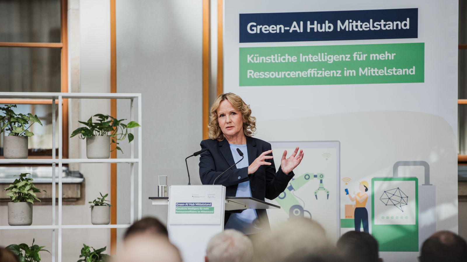 Bundesumweltministerin Steffi Lemke beim Green-AI Hub Forum