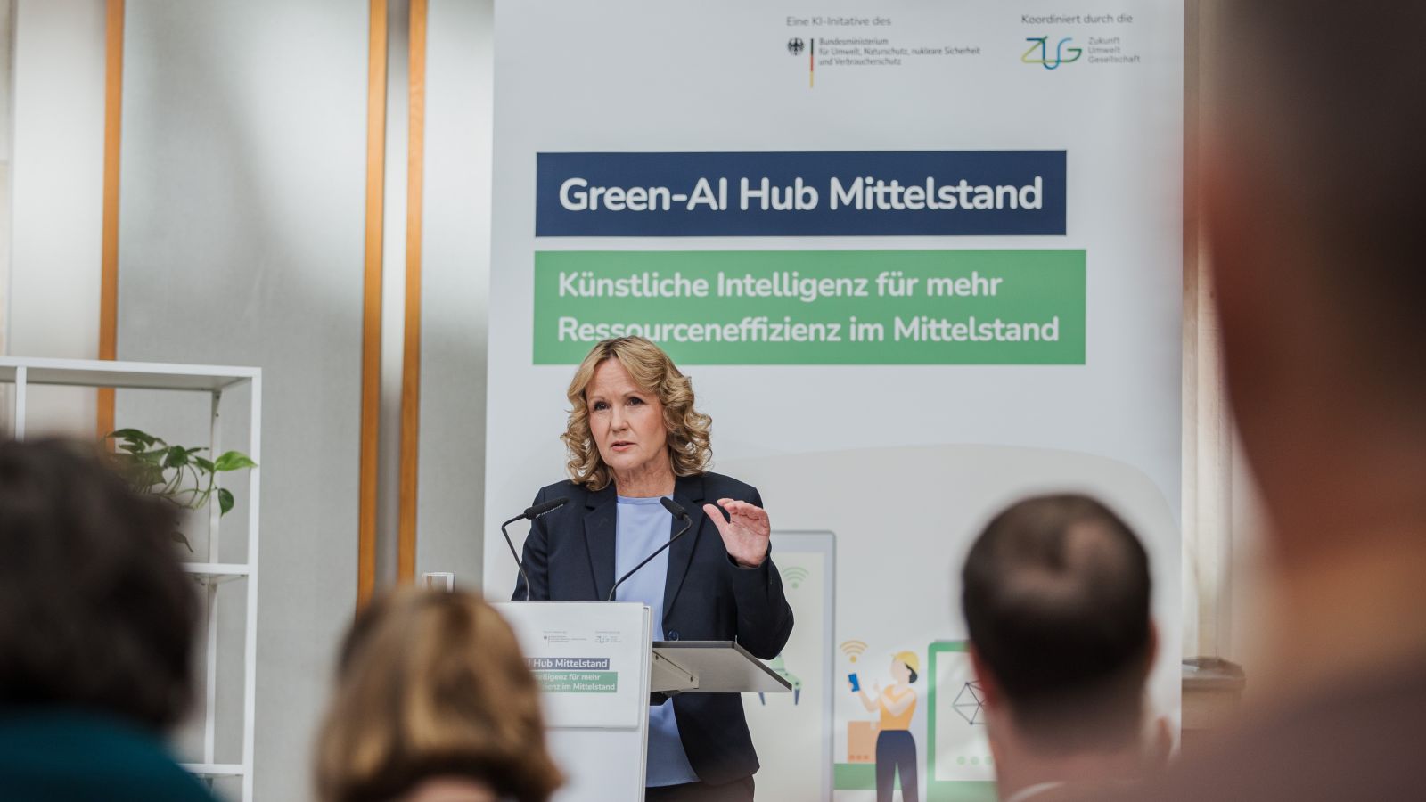 Bundesumweltministerin Steffi Lemke beim Green-AI Hub Forum