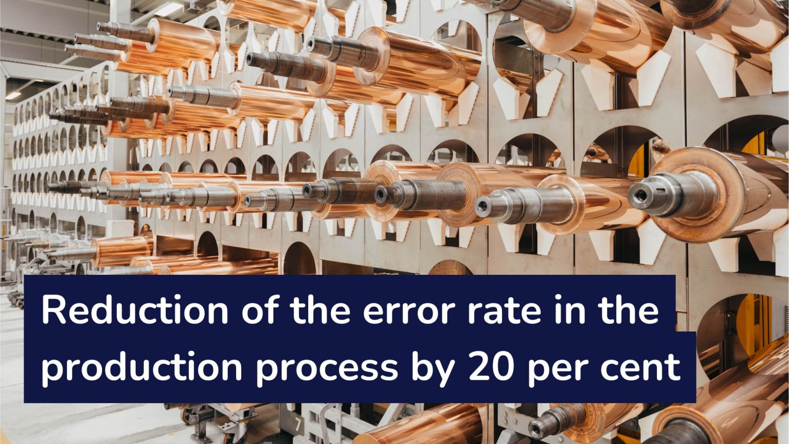 Reduction of the error rate in the production process by 20 per cent